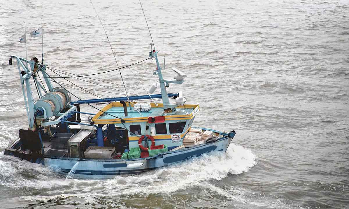 Boat sailing in the sea